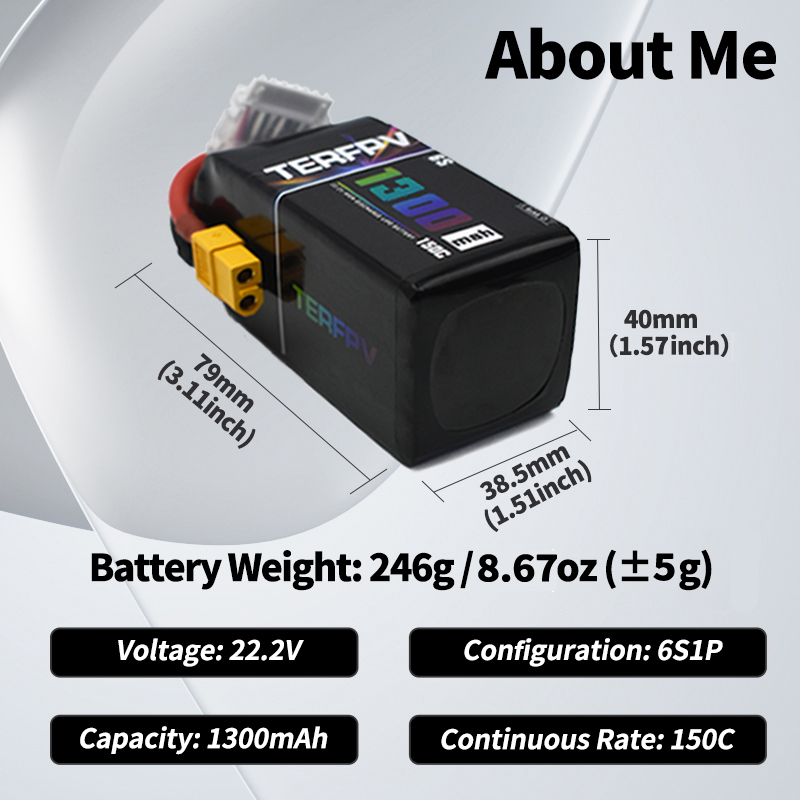 Аккумулятор LiPo TERFPV 6S 22. – обзор и цена Drone Battery Lipo