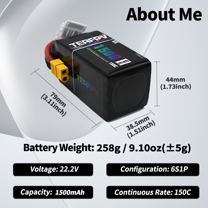 Аккумулятор LiPo TERFPV 6S 22. – обзор и цена Drone Battery Lipo