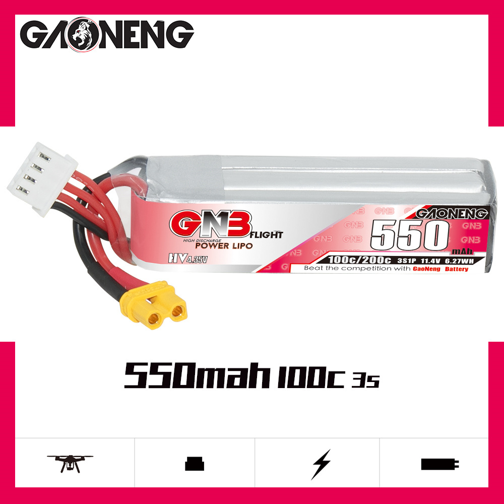 GNB HV 11,4 В 550 мАч 100C/200 – обзор и цена Drone Battery 3S