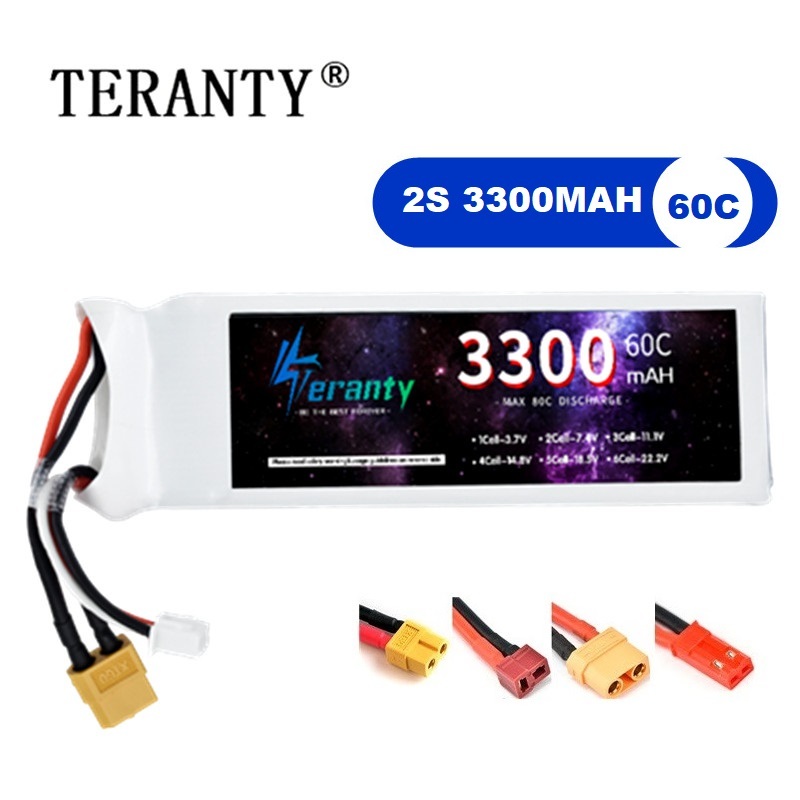 2S 7,4 В LiPo аккумулятор 3300 – обзор и цена Drone Battery Connector