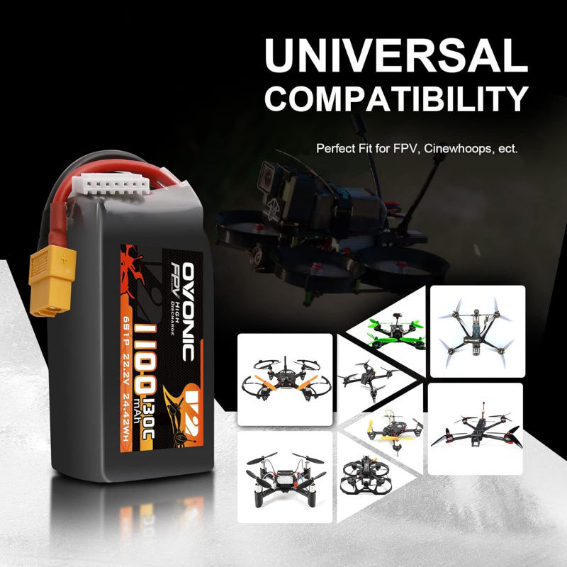 Аккумулятор OVONIC 130C 6S 110 – обзор и цена Drone Battery 6S